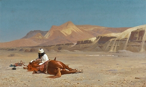 Rider and His Steed In The Desert by Jean–Léon Gérôme [1824–1904]